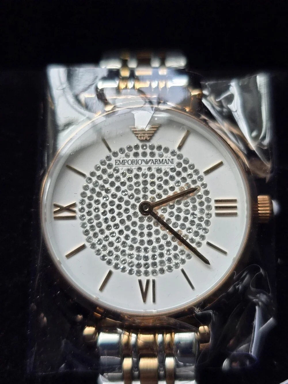 Emporio Armani Women's Two-Hand Two-Tone Stainless Steel Ladies Watch